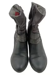 Vorschaubild 2 von Damen Stiefeletten Grau Gr. 39 Nieten Blockabsatz Urban