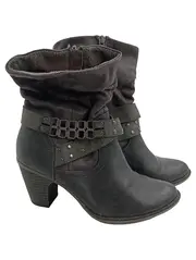 Vorschaubild 1 von Damen Stiefeletten Grau Gr. 39 Nieten Blockabsatz Urban