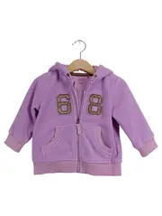 Vorschaubild 2 von Kinder Fleecejacke Kapuze Gr. 86 Lila Nummer 68 Sportlich