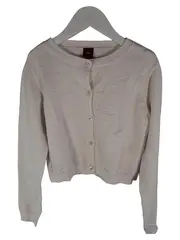 Vorschaubild 1 von Mädchen Strickjacke Cardigan Weiß Gr. 140 Basic