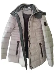 Vorschaubild 2 von Damen Steppjacke Gr. 38 Beige Casual Outdoor Übergangsjacke