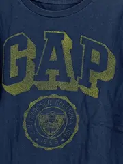 Vorschaubild 2 von Kinder Langarmshirt Jungen Gr. 128 Blau Logo Print Freizeit Baumwolle