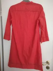 Vorschaubild 2 von Damen Sommerkleid Broderie Anglaise Tunika Orange Gr. 34/XS