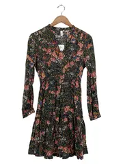 Vorschaubild 1 von QS Damen Blusenkleid Blumenmuster Romantisch Mehrfarbig Gr. 38 M