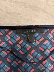 Vorschaubild 4 von Damen Langarmshirt V-Ausschnitt Muster Gr. 36/S Mehrfarbig Modern