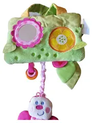 Vorschaubild 1 von Baby Stoffbuch mit Spiegel Blumen Blätter Greifling Babyspielzeug
