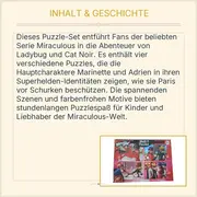 Vorschaubild 4 von Miraculous Ladybug Cat Noir 4 Puzzle Set 50 80 100 150 Teile Superhelden