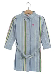 Vorschaubild 1 von Jonas Nielsen Blusenkleid Mädchen Gr. 98 Blau Gestreift Baumwolle