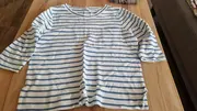 Vorschaubild 8 von Damen Pullover Ringelshirt Gestreift Weiß Gr. 38 M