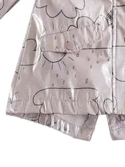Vorschaubild 4 von Little Kids Regenjacke Mädchen Gr. 110 Rosa Wolken Sonne Fleece gefüttert