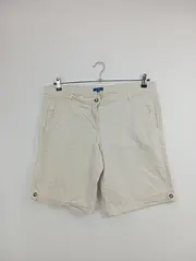 Vorschaubild 2 von Damen Shorts Gr. 42 Beige Casual Baumwolle Elasthan