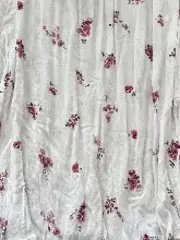 Vorschaubild 3 von Damen Bluse Blumenmuster Weiß Rosa Gr. M Langarm Boho