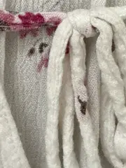 Vorschaubild 4 von Damen Bluse Blumenmuster Weiß Rosa Gr. M Langarm Boho