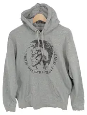 Vorschaubild 1 von Herren Hoodie mit Print Grau Einheitsgröße Casual