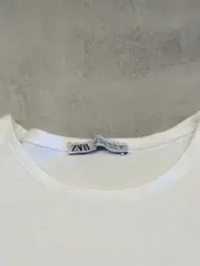 Vorschaubild 3 von Damen T-Shirt Basic Weiß Gr. 36/S Baumwolle