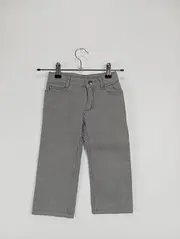 Vorschaubild 2 von Stoffhose gestreift Grau Gr. 86 Baumwolle Casual Kinder