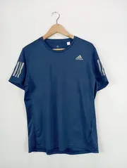 Vorschaubild 2 von Herren Sport Shirt Gr. 48/M Blau Polyester Laufshirt