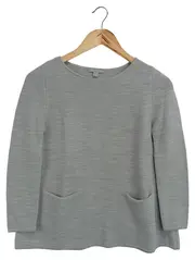 Vorschaubild 1 von Damen Pullover XS/32 Grau Minimalistisch Klassisch Wolle