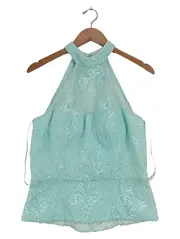 Vorschaubild 1 von Festliches Kleid Türkis Gr. 42 Elegant Spitze Pailletten