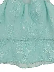 Vorschaubild 3 von Festliches Kleid Türkis Gr. 42 Elegant Spitze Pailletten
