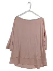 Vorschaubild 1 von Damen Bluse Langarm Rosa Gr. XL Viskose Casual