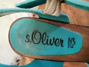 Vorschaubild 5 von Damen Keilabsatz Sandalen Wedges Türkis Gr. 40 Leder