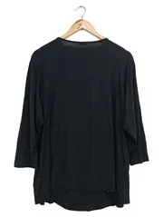 Vorschaubild 2 von Damen Langarmshirt Schwarz Gr. 40/L Casual Raffungen