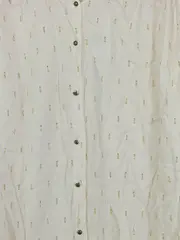 Vorschaubild 3 von Damen Hemdbluse Gr. 40/L Weiß Casual mit goldenen Akzenten