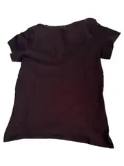 Vorschaubild 2 von Damen T-Shirt Schwarz V-Ausschnitt Logo Gr. XS Baumwolle