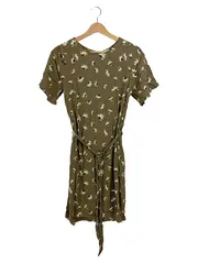 Vorschaubild 1 von Damen Sommerkleid Gr. 36 Braun Casual Blumenmuster Viskose