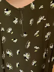 Vorschaubild 3 von Damen Sommerkleid Gr. 36 Braun Casual Blumenmuster Viskose