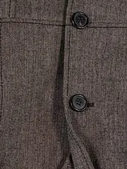 Vorschaubild 3 von HUGO Damen Blazer Gr. 38 Grau Fischgrät Business Schurwolle Büro Jacke