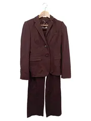 Vorschaubild 1 von Damen Hosenanzug Gr. 36 Braun Baumwolle Business Elegant