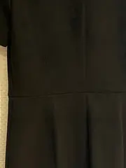 Vorschaubild 6 von Damen Blusenkleid Kurzarm Knopfleiste Kragen Schwarz Gr. 36/S Casual