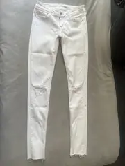 Vorschaubild 4 von Damen Destroyed Jeans Hose weiß Gr. 26 Skinny Fit Modern