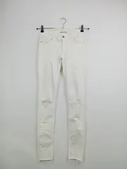 Vorschaubild 2 von Damen Destroyed Jeans Hose weiß Gr. 26 Skinny Fit Modern