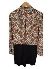 Vorschaubild 2 von Damen Jumpsuit Blumenmuster Gr. 36 S Kurzoverall Boho