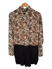 Vorschaubild 1 von Damen Jumpsuit Blumenmuster Gr. 36 S Kurzoverall Boho