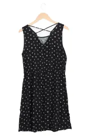 Vorschaubild 2 von Damen Sommerkleid Gr. 40;L Schwarz Blumenmuster Casual