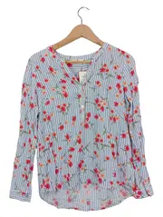 Vorschaubild 1 von Damen Hemdbluse Blumenmuster Langarm Viskose Gr. 36 S