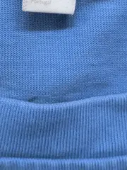 Vorschaubild 2 von Herren T-Shirt Blau Gr. 46/S Kurzarm Casual Rippstrick