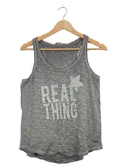 Vorschaubild 1 von Damen Tank Top Real Thing Gr. M grau meliert
