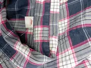 Vorschaubild 3 von Damen Bluse Gr. 34/XS Blau Kariert Langarm Klassisch Hemdbluse