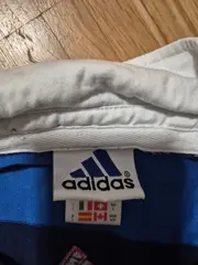 Vorschaubild 3 von Rugby Polo Shirt Herren Gr. L Langarm Blau Gestreift Vintage