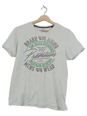 Vorschaubild 1 von T-Shirt Herren Gr. S Grau Premium Brand Union Print