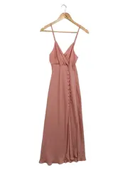 Vorschaubild 1 von Damen Freizeitkleid Gr. 34/XS Rosa Elegant Midikleid Trägerkleid