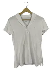 Vorschaubild 1 von Damen Poloshirt Gr. 36/S Weiß Kurzarm Baumwolle Casual