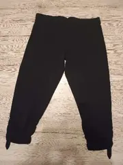 Vorschaubild 2 von Damen Caprihose Stoffhose Schwarz Gr. L/40 Raffungen