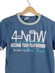 Vorschaubild 3 von Jungen T-Shirt Gr. 146/152 Blau Streetwear Print 4-NOW