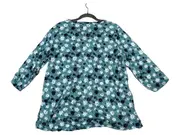 Vorschaubild 2 von Damen Bluse Gr. 44 XXL Blau Floral Casual Oberteil